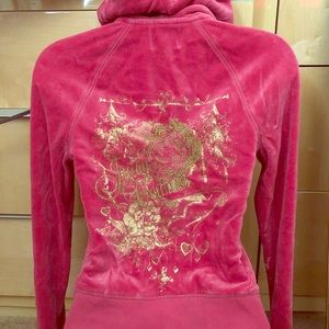 Hot pink and gold Juicy sweater